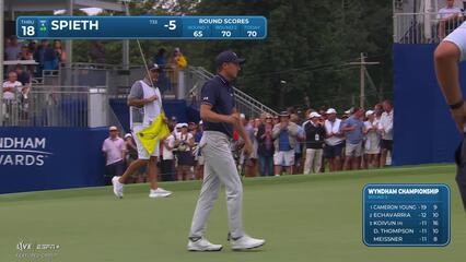 Jordan Spieth | Round 3 | 18th hole | Shot 4 | 2025 Wyndham