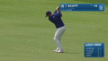 Adam Scott | Round 4 | 18th hole | Shot 2 | 2025 the Memorial