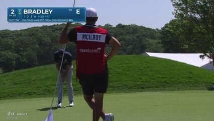 Keegan Bradley | Round 1 | 2nd hole | Shot 4 | 2025 Travelers