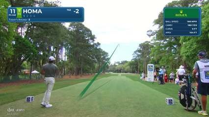 Max Homa | Round 4 | 11th hole | Shot 1 | 2026 RBC Heritage