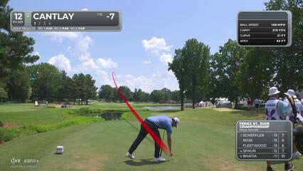 Patrick Cantlay | Round 4 | 12th hole | Shot 1 | 2025 FedEx St. Jude