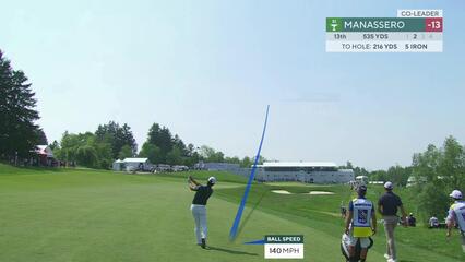 Matteo Manassero | Round 3 | 13th hole | Shot 2 | 2025 RBC Canadian