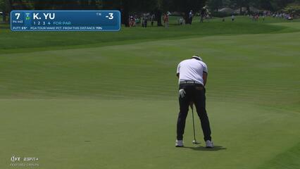 Kevin Yu | Round 3 | 7th hole | Shot 4 | 2025 Travelers