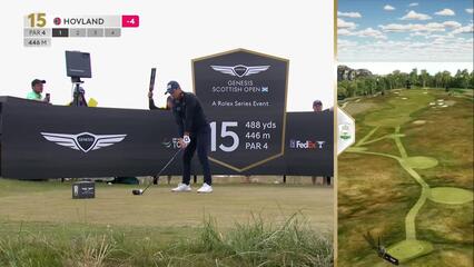 Viktor Hovland | Round 1 | 15th hole | Shot 1 | 2025 Genesis Scottish Open