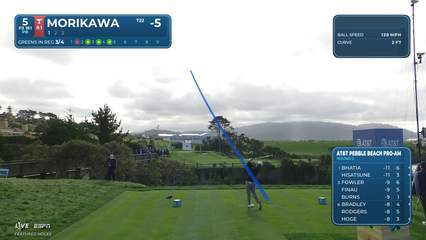 Collin Morikawa | Round 2 | 5th hole | Shot 1 | 2026 AT&T Pebble Beach
