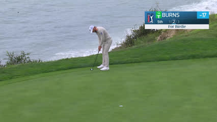 Sam Burns | Round 4 | 5th hole | Shot 3 | 2026 AT&T Pebble Beach