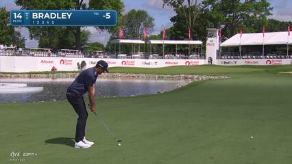 Keegan Bradley | Round 3 | 14th hole | Shot 3 | 2025 Rocket Classic
