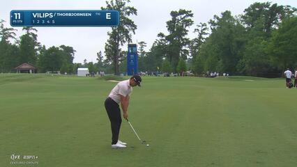 Karl Vilips | Round 1 | 11th hole | Shot 3 | 2025 Zurich Classic