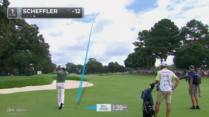 Scottie Scheffler | Round 4 | 1st hole | Shot 4 | 2025 TOUR Championship