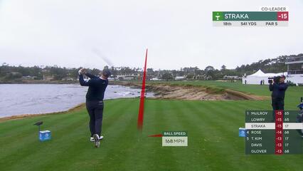 Sepp Straka | Round 3 | 18th hole | Shot 1 | 2025 AT&T Pebble Beach