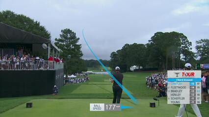 Patrick Cantlay | Round 3 | 18th hole | Shot 1 | 2025 TOUR Championship