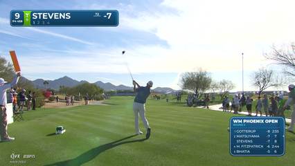 Sam Stevens | Round 2 | 9th hole | Shot 1 | 2026 WM Phoenix Open