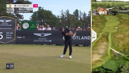 Chris Gotterup | Round 4 | 5th hole | Shot 1 | 2025 Genesis Scottish Open
