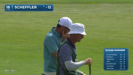 Scottie Scheffler | Round 4 | 18th hole | Shot 2 | 2025 Travelers