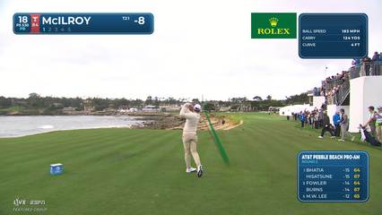 Rory McIlroy | Round 2 | 18th hole | Shot 1 | 2026 AT&T Pebble Beach
