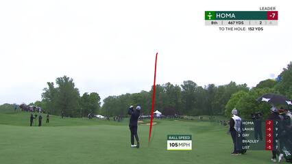 Max Homa | 2022 Wells Fargo | Round 3 | 8th hole | Shot 2