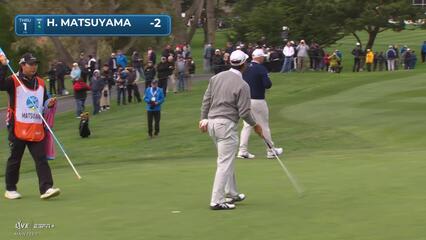Hideki Matsuyama | Round 2 | 1st hole | Shot 4 | 2025 AT&T Pebble Beach