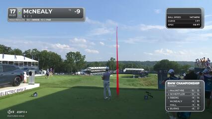 Maverick McNealy | Round 3 | 17th hole | Shot 1 | 2025 BMW Championship