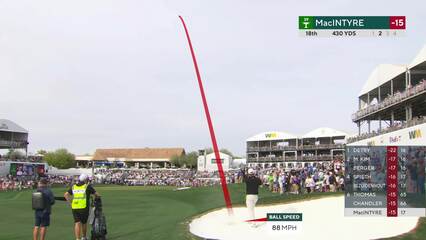 Robert MacIntyre | Round 4 | 18th hole | Shot 2 | 2025 WM Phoenix Open