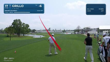 Emiliano Grillo | Round 4 | 17th hole | Shot 1 | 2025 Houston Open