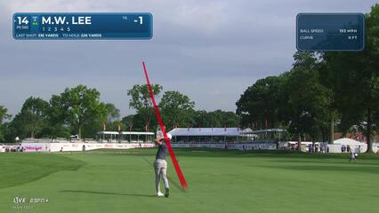 Min Woo Lee | Round 1 | 14th hole | Shot 2 | 2025 Rocket Classic