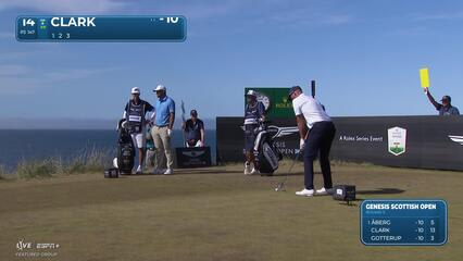 Wyndham Clark | Round 3 | 14th hole | Shot 1 | 2025 Genesis Scottish Open