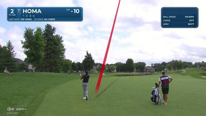 Max Homa | Round 4 | 2nd hole | Shot 2 | 2025 3M Open