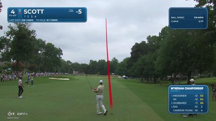 Adam Scott | Round 2 | 4th hole | Shot 2 | 2025 Wyndham
