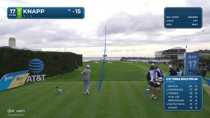 Jake Knapp | Round 3 | 17th hole | Shot 1 | 2026 AT&T Pebble Beach