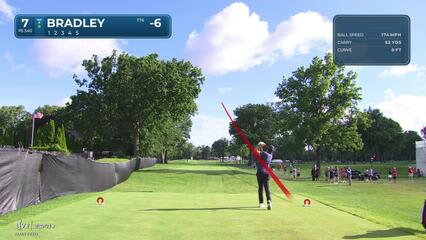Keegan Bradley | Round 3 | 7th hole | Shot 1 | 2025 Rocket Classic
