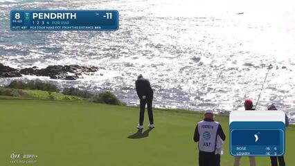 Taylor Pendrith | Round 4 | 8th hole | Shot 4 | 2025 AT&T Pebble Beach