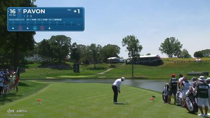 Matthieu Pavon | Round 4 | 16th hole | Shot 1 | 2025 Travelers