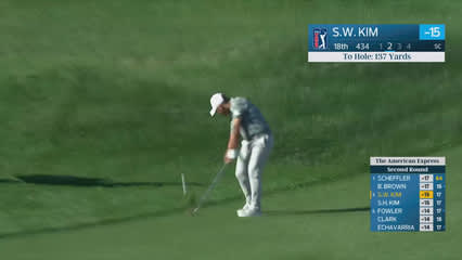 Si Woo Kim | Round 2 | 18th hole | Shot 2 | 2026 The American Express