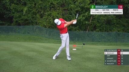 Keegan Bradley | Round 4 | 13th hole | Shot 1 | 2025 Travelers
