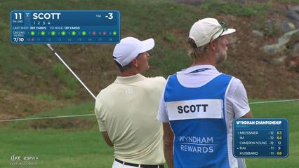 Adam Scott | Round 2 | 11th hole | Shot 2 | 2025 Wyndham