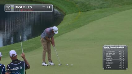 Keegan Bradley | Round 3 | 17th hole | Shot 4 | 2025 BMW Championship