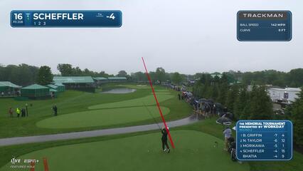 Scottie Scheffler | Round 2 | 16th hole | Shot 1 | 2025 the Memorial