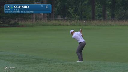 Matti Schmid | Round 1 | 13th hole | Shot 2 | 2025 Wyndham