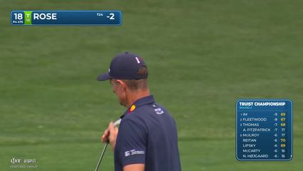 Justin Rose | Round 2 | 18th hole | Shot 4 | 2026 Truist Championship