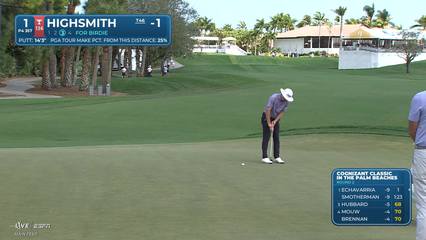 Joe Highsmith | Round 2 | 1st hole | Shot 4 | 2026 Cognizant Classic
