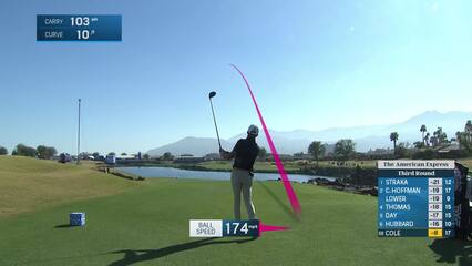 Eric Cole | Round 3 | 18th hole | Shot 1 | 2025 The American Express