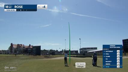 Justin Rose | Round 3 | 18th hole | Shot 2 | 2025 Genesis Scottish Open
