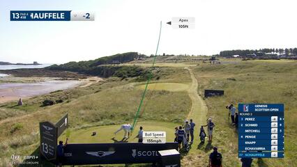 Xander Schauffele | Round 2 | 13th hole | Shot 1 | 2025 Genesis Scottish Open