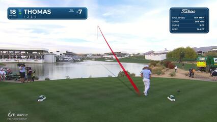 Justin Thomas | Round 2 | 18th hole | Shot 1 | 2025 WM Phoenix Open