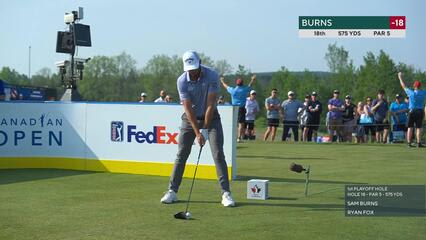 Sam Burns | Playoff 1 | 18th hole | Shot 1 | 2025 RBC Canadian