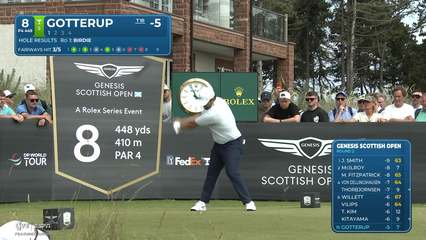 Chris Gotterup | Round 2 | 8th hole | Shot 1 | 2026 Genesis Scottish Open