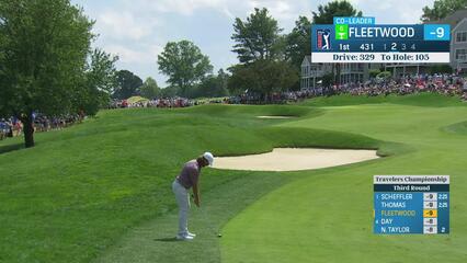 Tommy Fleetwood | Round 3 | 1st hole | Shot 2 | 2025 Travelers