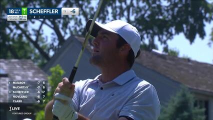 Scottie Scheffler | 2023 the Memorial | Round 4 | 18th hole | Shot 2