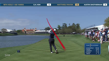 Matthieu Pavon | Round 2 | 18th hole | Shot 1 | 2026 THE PLAYERS