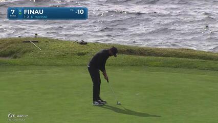 Tony Finau | Round 4 | 7th hole | Shot 3 | 2025 AT&T Pebble Beach